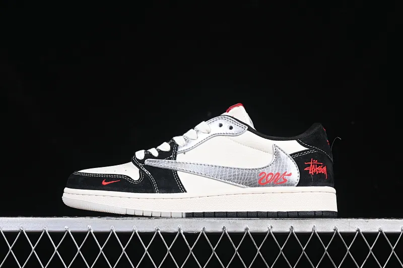 All categories Air Jordan Jordan series basketball shoes Air Jordan 1 Low High-end customized low-top sneakers Travis Scott x Fragment Design x Air Jordan 1 Low OG SP AJ1 Joe 1 Stussy co-branded black and silver snake two-color low-top cultural casual sneakers DM9288-007